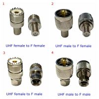 1Pcs PL259 SO239 UHF To F Male Female Straight Connector F To SL16 UHF Male Female Coax Test Converter Adapter RF Brass Copper