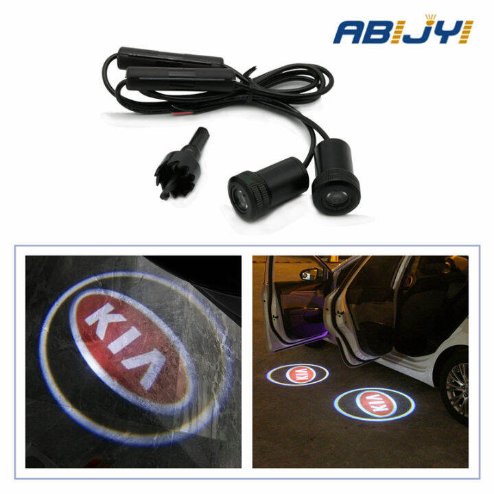 LED Car Door Courtesy Lights Projector Ghost Shadow Lamp Accessories For KIA Sorento UM (3th Gen) Prime 2015 2016 2017 2018-2020