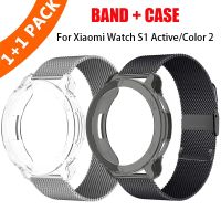 [SOSO 3C accessories] สายคล้องคอสำหรับ Xiaomi Watch S1 Active Watchband สร้อยข้อมือโลหะ Mi Color 2ฝาครอบป้องกันกรอบนิ่ม