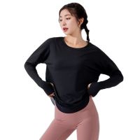 Yoga Shirt Women Long Sleeves Gym Wear Fitness Sport Top Black Soft Stretchy Breathable Fabric Black Clothing Mejur Alo