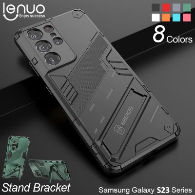 Lenuo เคสโทรศัพท์มือถือ กันกระแทก ป้องกันกล้อง แบบพับได้ สไตล์พังก์ สําหรับ Samsung Galaxy S23 Ultra S23 Plus S23+ QC7311633