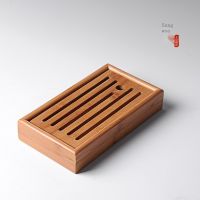 Support wholesale Bamboo small tea tray square dry bubble tray small bamboo mini water storage tray tea Haitai Kung Fu tea set tea ceremony