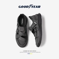 Goodyear hole sandals mens summer new outerwear soft bottom Baotou sandals and slippers mens casual beach hollow shoes shoes
