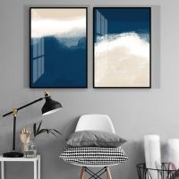 Abstract Blue Creative Seascape Canvas Paintings Posters And Print Unique Decor Wall Art Pictures For Living Room Bedroom Studio Wall Décor