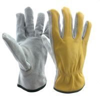 Mens Safety Work Gloves Cowhide Leather Working Welding Gloves Safety Protective Garden Sports MOTO Wear Resisting Gloves