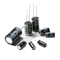 C ตัวเก็บประจุ Electrolytic Capacitor 1uF 2.2uF 3.3uF 4.7uF 10uF 33uF 47uF 100uF 220uF 330uF 470uF 10V - 63V Aluminum  -40 +105C