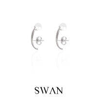 SWAN - Mia Pearl Earring ต่างหูเงินแท้ ประดับมุกแท้ มุกน้ำจืด