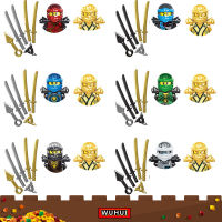 WUHUI 6ชิ้นนินจา Minifigures ของเล่นอาคารชุดของเล่นหน่วยการสร้างผี Ninjago ผีโทหยาง Basilisk ซามูไรอุปกรณ์เสริมโบนัสอาคารอิฐสำหรับเด็กก่อนวัยเรียนเด็กอายุ3 + เด็กของเล่นเข้ากันได้กับทุกยี่ห้อ