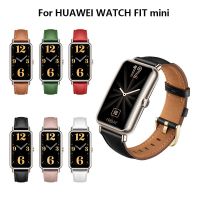 ♣ Watchband Compatible with HUAWEI WATCH FIT mini Leather Strap Band Smartwatch Wristband Bracelet Replacement Accessories