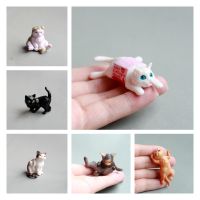 Plus Idea 10Pcs Cat Figurine Personalized No Odor Plastic Car Center Console Cat Statue for Desktop