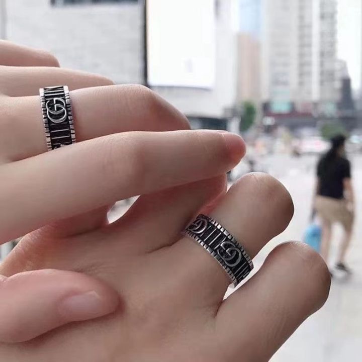 Gucci Silver Ring with Square G