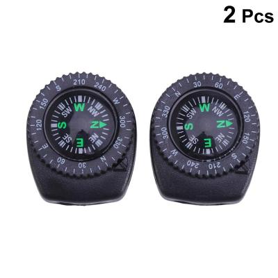 2Pcs Detachable Compass for Watches Waterproof Portable Compass Camping Compass Survival Tools for WatchAdhesives Tape