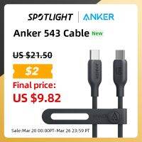 Anker 543 Type C ไปยังสาย140W,USB 2.0ระบบชาร์จทางชีวภาพสำหรับ MacBook Pro 2020 iPad Xiaomi