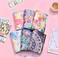 Colorful Printed PU Leather Cash Budget Financial Planner Binder Budget Daily Planner A6 Loose-leaf Notebook