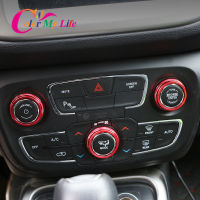 Car Air Conditioner Knob Switch Button Trim Cover Ring Fit For Jeep Compass 2017 2018 2019 For Automatic AC Accessories