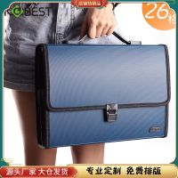 [COD] 26-grid large-capacity multi-functional portable organ bag contract file bill clip multi-layer storage office