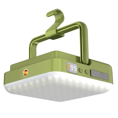 Rechargeable Outdoor Lantern Camp Light Portable Hanging Magnet Emergency Light Light Green