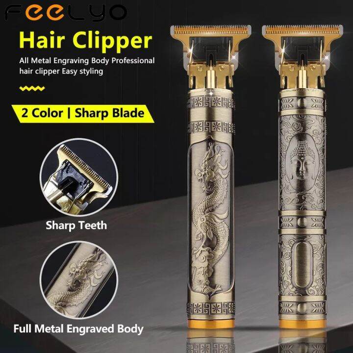 Razor Hair Cut Rechargeable Professional Adjustable Cordless Edge Electric Hair Clipper Lazada PH