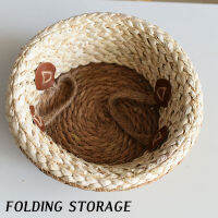 Straw Corn Rope Storage Basket Laundry Basket Sundries Storage Wicker Basket For Plant Flower Pot Floor Bamboo Basket W0846