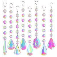 8pcs Prism Rainbow Suncatcher Hanging Catcher Crystal Sun