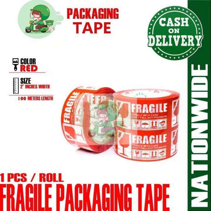 frangile Red Packaging Tape 100m Lazada PH