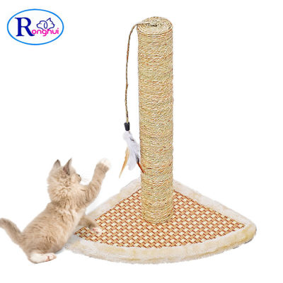 Ronghui เสาลับเล็บแมว ลับเล็บแมว ของเล่นแมว ที่ฝนเล็บแมว ที่ข่วนเล็บแมว สูง48ซม. Cat Toy Scratcher Corner Ronghui Pet House