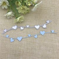 ﹊ LOVE Lace Flower Edge Border Metal Cutting Dies Stencils For Card Making Decorative Embossing Suit Paper Cards Stamp DIY