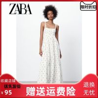 ZARA KISS สำหรับผู้หญิงมาใหม่,ปักลายดอกไม้ฝรั่งเศสปกขาวเอี๊ยมกระโปรง0881323 250ชุดกีฬา