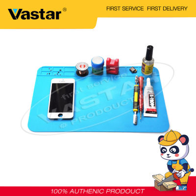 Vastar แผ่นซ่อมแซมฉนวนกันความร้อนทนความร้อนสถานีบัดกรีซิลิคอนบัดกรีเสื่อทำงานแผ่นโต๊ะแพลตฟอร์มสำหรับ BGA สถานีบัดกรี