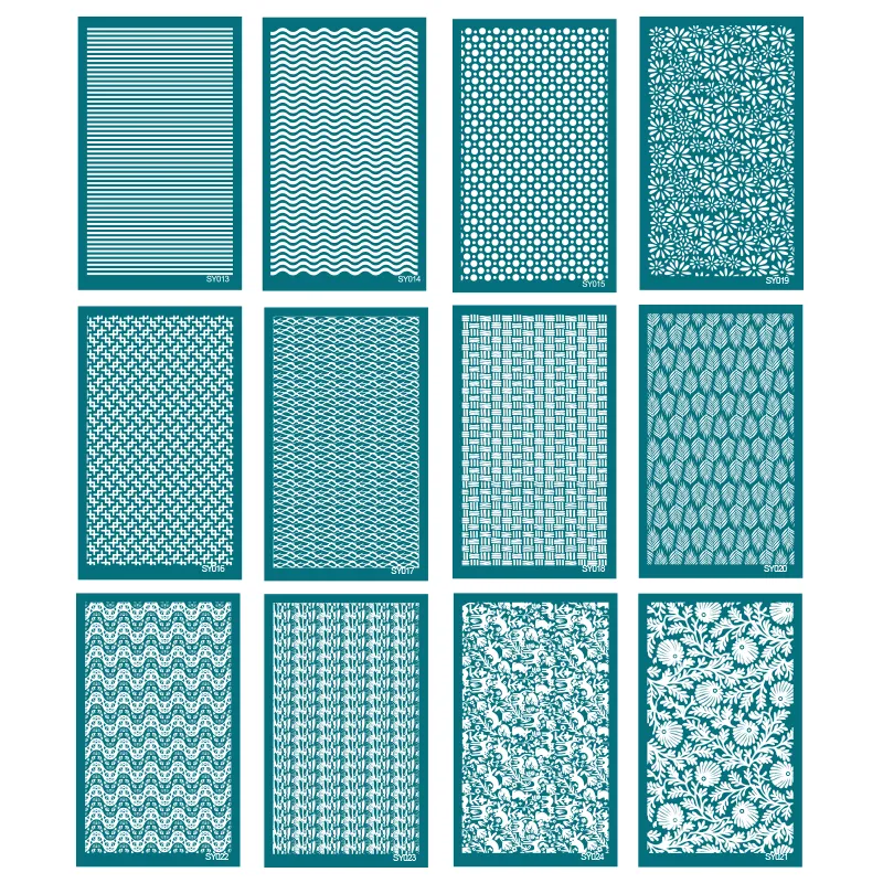 Flower Silk Screen Stencils Reusable Silkscreen-Print Kit Stencils  Mesh-Transfers Stencil for DIY Printing On Clay-Decor Flower Silk Screen  Stencils