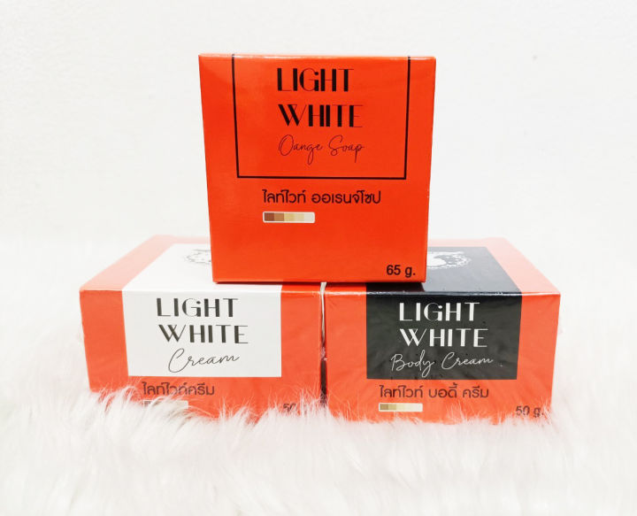 ครีมไลท์ไวท์-light-white-body-cream-แถมฟรี-สบู่ส้มวิตซี-1-ก้อน