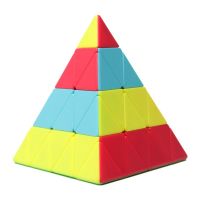 YiSheng Magico Cubo Pyramid 4x4 Rubick Pyraminx Square Speed Magic Cube 4x4x4 Pyramind 4by4 Twist Puzzle Educational Colorful Brain Teasers