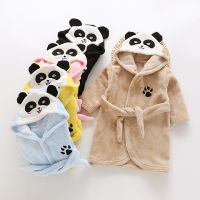 Girls Soft Sleepwear Robe Winter Flannel Warm Pyjamas Children Cartoon Bathrobe For Boys Pajamas Comfort Nightgown Kids Homewear