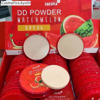 แป้งพัฟ แป้งไม่ผสมรองพื้น แป้งดีดีแตงโม SPF35 [Sakura DD Powder Watermelon] แป้งพัฟอัดแข็ง