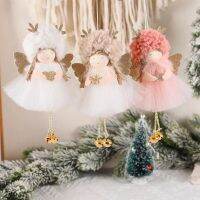 Cute Christmas Girl Doll Pendant Deer Horn Yarn Dress Angel Christmas Tree Pendant Plush Xmas Decoration Navidad New Year Gifts Christmas Ornaments