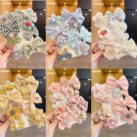 【Ready Stock】 ❁✧ C18 8 Pcs Little Princess Cute Bow Hair Clip Set Baby Kids Hair Accessories