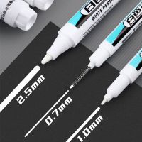 1/3Pcs 0.7mm Metal Long Head Marker Pens Set 1mm&amp;2.5mm White Oily Waterproof Permanent Large Capacity Graffiti Pen Stationery Highlighters Markers