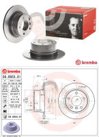 08 6853 81 จานเบรค ล้อ R (ยี่ห้อ BREMBO) รุ่น HC UV BMW ซีรี่ส์ 3 E36 Z3 2.8 3.0 ปี 1995-2003