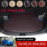 ALeather Car Boot Liner Cargo ด้านหลัง Trunk Mats กระเป๋าเดินทางถาดกันน้ำพรมสำหรับ MG ZS ZX Plus EZS ZST VS ZS11 2018 ~ 2023M