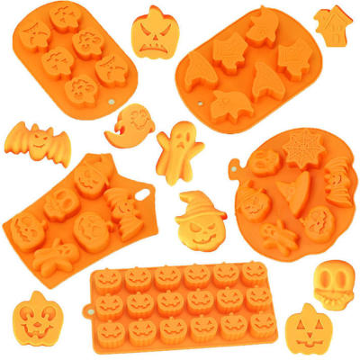 DIY Baking Mold Cookie Mold Skull Chocolate Mold Baking Mold Ghost Halloween Silicone Mold Pumpkin Silicone Mold