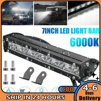 【 AM🙌โคมไฟไฟบาร์ Led สปอตไลท์7 "18W 3600lm ไฟตัดหมอกขับขี่6000K 4wd รถบรรทุกรถยนต์