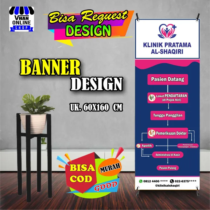 Spanduk Banner Alur Pelayanan Klinik Murah Kuat Lazada Indonesia 4060