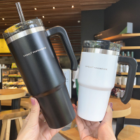 【2023】30oz 20oz Portable Handle Stainless Steel Thermos Cup for Coffee Tumbler with Straw Water Bottle Beer Mug taza termica cafe