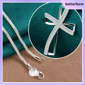 Double Cross Charm Layered Necklace - Necklaces
