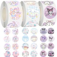 Kuromi stickers 500 Sheets Cartoon Animation Childrens Toy Sticker 2.5cm Yugui Dog Sanrio Hand Account Label Decoration Seal Sticker