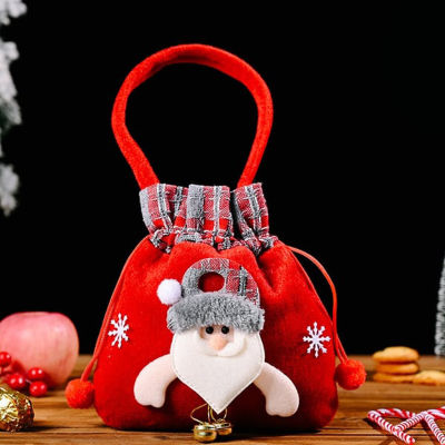 [wondering] ถุงของขวัญคริสต์มาสถุง Drawstring ความจุขนาดใหญ่นำมาใช้ใหม่ DIY แบบพกพาซานตาแบบสำหรับเด็กห่อวันหยุด