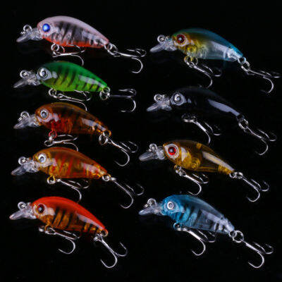 BOKALI 9PCSใหม่9Pcs 4.5Cm 4G Mini Minnowตกปลาเหยื่อ3dตาชีวิตเหมือนเหยื่อ (สีสุ่ม)