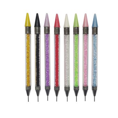 Diamond Embroidery Double Head Point drill pen Dot Painting Point Pen Nail Art Rhinestone Picker Wax Pencil Crystal Handle Tool