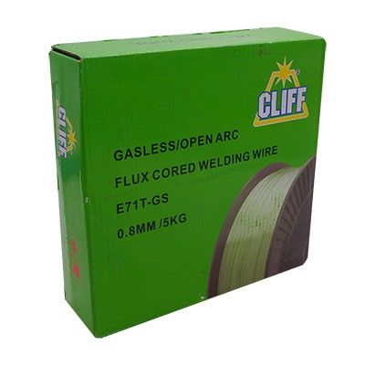 ลวดเชื่อมฟลักซ์คอลล์ไวร์  CLIFF E71T-GS 0.8มม.  (ไม่ต้องใช้แก๊ส)