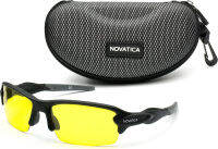 NOVATICA Shooting Glasses for Men Women – Anti Glare Yellow Semi Polarized TAC Glasses – UV Protection – Scratch Impact Resistant TAC Lenses - Sturdy TR90 Frame &amp; Premium Hard Case